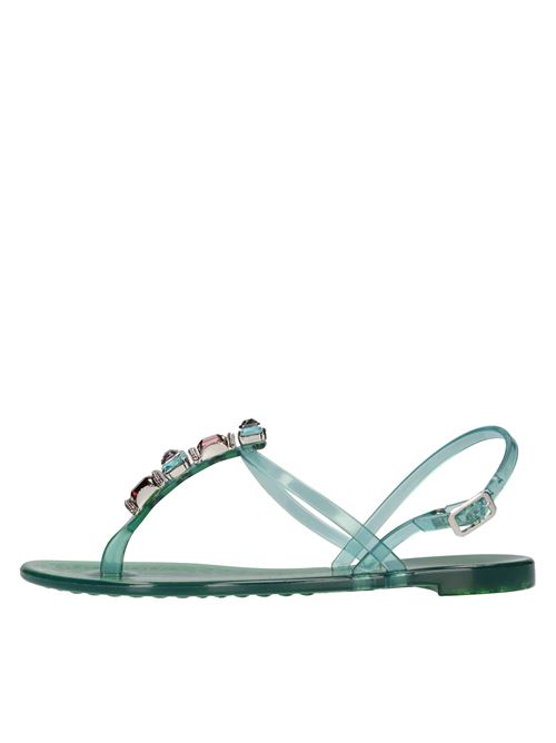 Sandali flat Jelly in PVC  e Swarovski CASADEI | 0243DS.BEACVERDE ACQUA